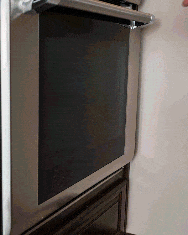 Gif showing steaming oven while baking