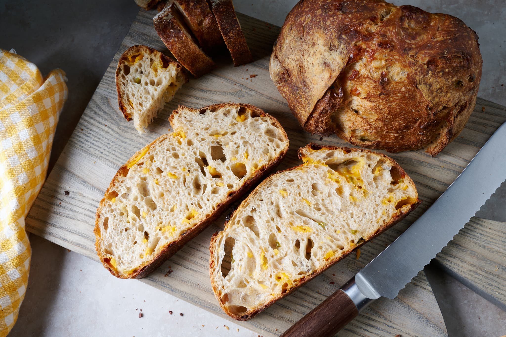Jalapeño-Cheddar Sourdough Bread
