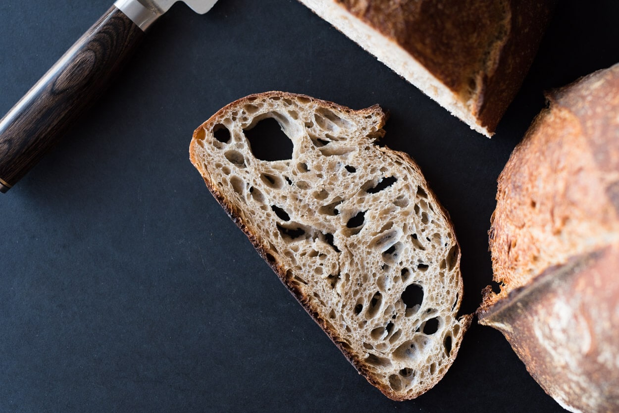 Spelt sourdough crumb
