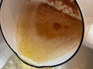 Browned butter for starter discard brownies