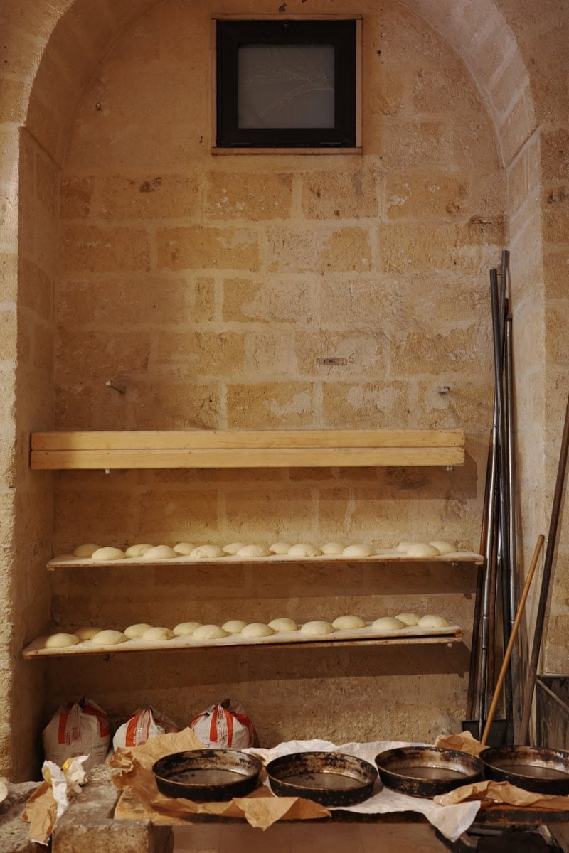 Altamura bread dough proofing.