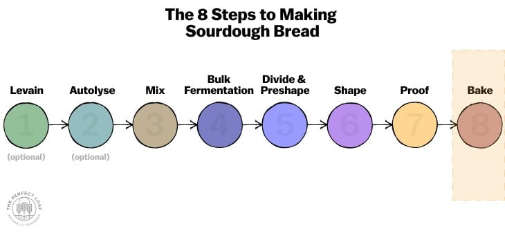 The last step in the breadmaking process: baking.