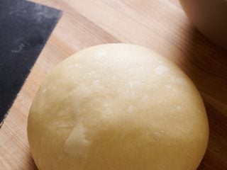 Fully mixed sourdough challah dough.