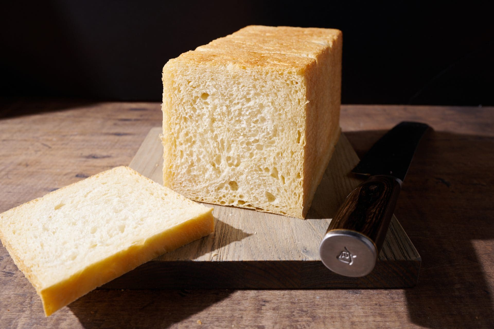 Sourdough shokupan crumb